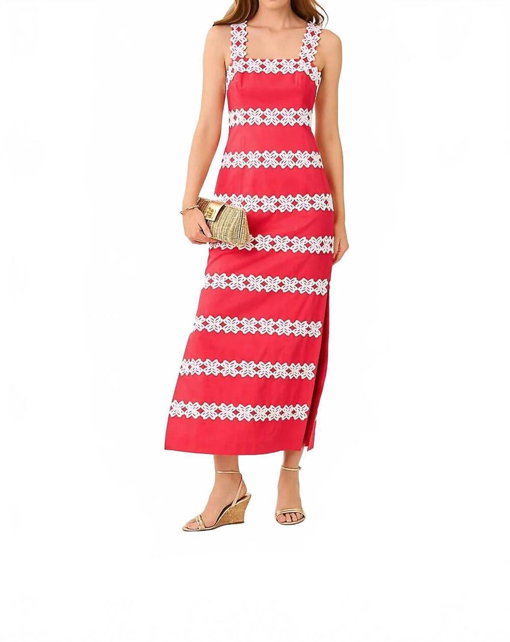 NEW LILLY PULITZER davis maxi dress in paradise punch
